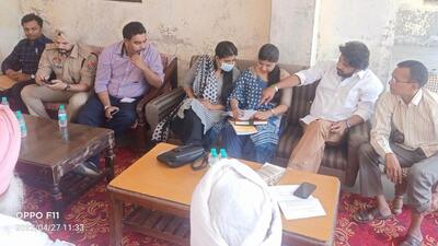 State SC commission member Parmila directed deputy superintendent of police (DSP), Moga city, Jashandeep Singh to investigate facts related to the complaint of the sarpanch about casteist remarks and file an action-taken report within a week. (HT Photo)