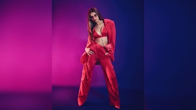 Tara Sutaria set the internet on fire with her fierce yet elegant look in this red blazer and trouser set. (Instagram/@tarasutaria) Tara Sutaria set the internet on fire with her fierce yet elegant look in this red blazer and trouser set. (Instagram/@tarasutaria)