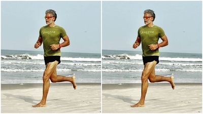 In 39 degrees, Milind Soman is fighting lazy like this... (Instagram/@milindrunning) In 39 degrees, Milind Soman is fighting lazy like this... (Instagram/@milindrunning)