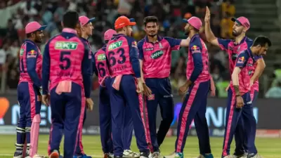 RR players in action. (IPL) RR players in action. (IPL)