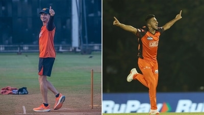 Dale Steyn and Umran Malik. (SRH/IPLT20.com) Dale Steyn and Umran Malik. (SRH/IPLT20.com)