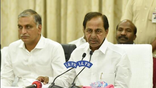 Telangana chief minister K Chandrasekhar Rao. (HT PHOTO)