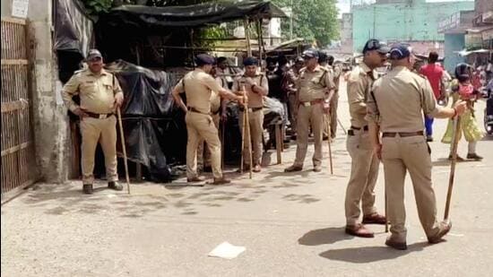 Police personnel deployed as Section 144 was imposed in entire village ahead of the Mahapanchayat, at Dada Jalalpur Village, in Haridwar (ANI) Police personnel deployed as Section 144 was imposed in entire village ahead of the Mahapanchayat, at Dada Jalalpur Village, in Haridwar (ANI)