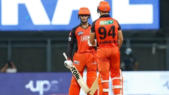 SRH batted first for the first time this season. Abhishek Sharma and Aiden Markram put up a partnership of 96 runs.&nbsp;(BCCI)