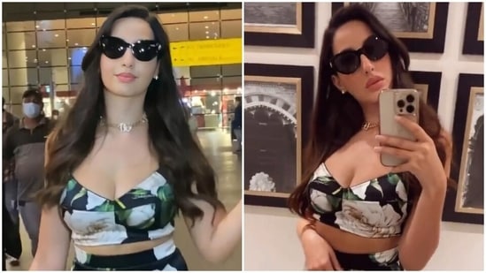 In Black Or White Celebrity Style, Nora Fatehi Cannot Stop Looking  Fantastic In Crop Top Sets