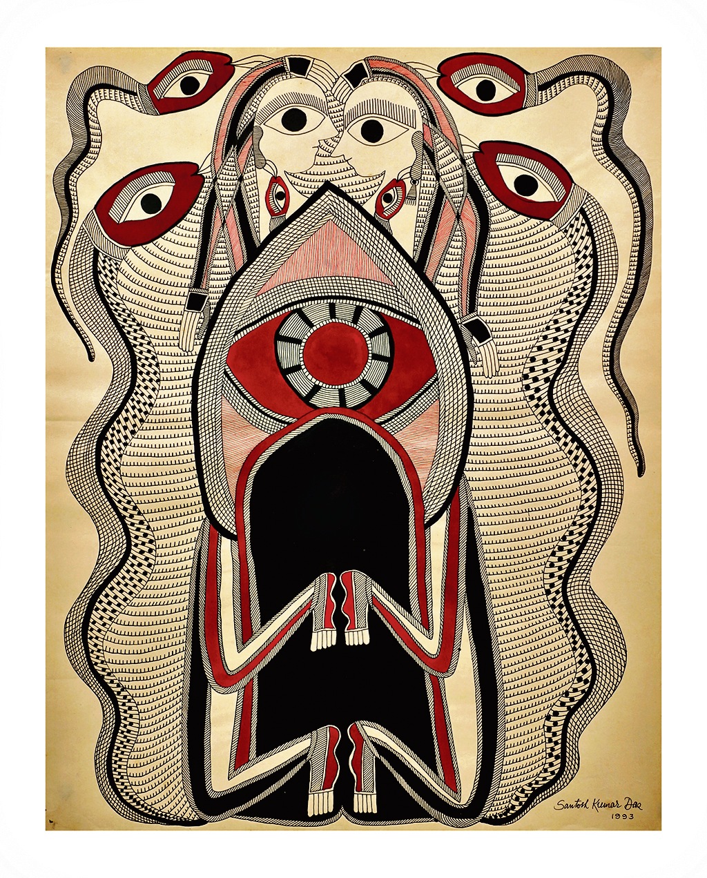 Mithila artist Santosh Kumar Das is showcasing for the first time.