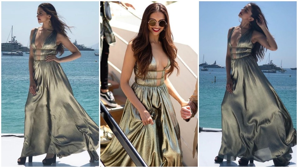 Deepika Padukone takes over the French Riviera in an Alberta Ferretti gown.&nbsp;(Pinterest)
