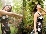 Vaani Kapoor's Instagram handle is flooded with all things stylish but at the same time, the actor doesn't shy away from sharing a glimpse of her casual day at home with her fans. In her most recent social media photos, the actor can be seen taking a stroll in her garden in a black floral midi dress.(Instagram/@_vaanikapoor_)