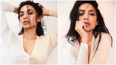 Sobhita Dhulipala's strong personality shines through her bold movie choices, gestures and her bold sense of style. The actor earlier made jaws drop through her photoshoot pictures in a beige knitwear. (Instagram/@tanghavri)