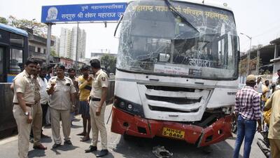 The incident happened a little ahead from where Balajinagar over-bridge ends, close to Chavannagar. (HT PHOTO)