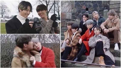 BTS in stills from behind-the-scenes video of GCF in Helsinki.