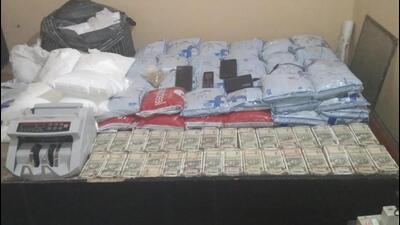 The Narcotics Control Bureau has found an international drug smuggling racket with the recovery of 50 kg high quality Afghan heroin, 47 kg other narcotic substances, ₹30 lakh in cash and a cash counting machine from Delhi’s Jamia Nagar. (PHOTO: NCB.) The Narcotics Control Bureau has found an international drug smuggling racket with the recovery of 50 kg high quality Afghan heroin, 47 kg other narcotic substances, ₹30 lakh in cash and a cash counting machine from Delhi’s Jamia Nagar. (PHOTO: NCB.)