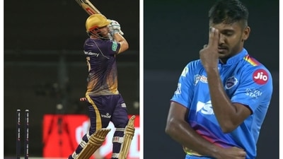 Chetan Sakariya cleaned up Aaron Finch Chetan Sakariya cleaned up Aaron Finch