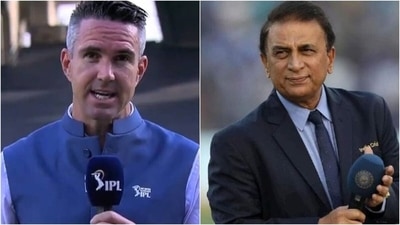 Kevin Pietersen; Sunil Gavaskar (IPL/Getty)