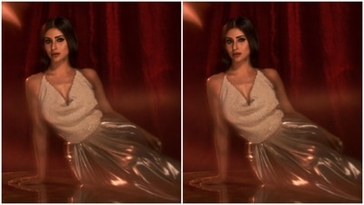 Mouni’s fashion diaries are meant to be bookmarked. A few days back, Mouni slayed fashion goals in a sequined white halter top and a metallic silver skirt. (Instagram/@imouniroy)