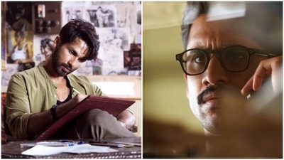 Shahid Kapoor in Farzi and Naga Chaitanya in Dhootha. Shahid Kapoor in Farzi and Naga Chaitanya in Dhootha.