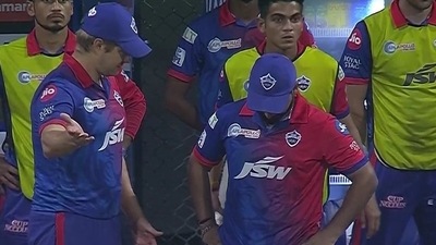 Watson with Pant during the RR vs DC game. (Twitter) Watson with Pant during the RR vs DC game. (Twitter)