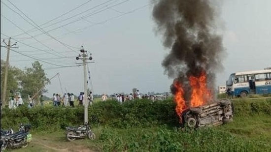 The October 3 violence in Lakhimpur Kheri had left eight persons dead, including four farmers, a local journalist, two BJP workers and a driver. (HT File)