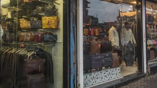 Mumbai, India - September 16, 2019: Leather shops at Leather Market at Sion in Mumbai, India, on Monday, September 16, 2019. (Photo by Pratik Chorge/Hindustan Times) (Pratik Chorge/HT Photo)