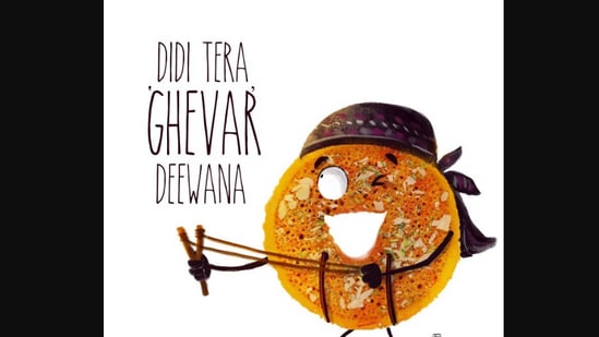 The image shows a food-related illustration with a Bollywood twist. (Instagram/@anapatankardraws)