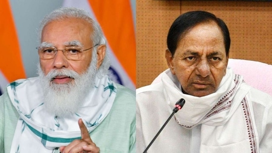 Prime Minister Narendra Modi and Telangana chief minister K Chandrasekhar Rao.