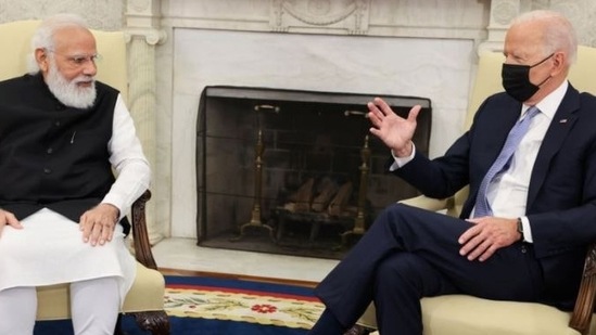 File photo: Prime Minister Narendra Modi meets US President Joe Biden in the White House in September 2021.