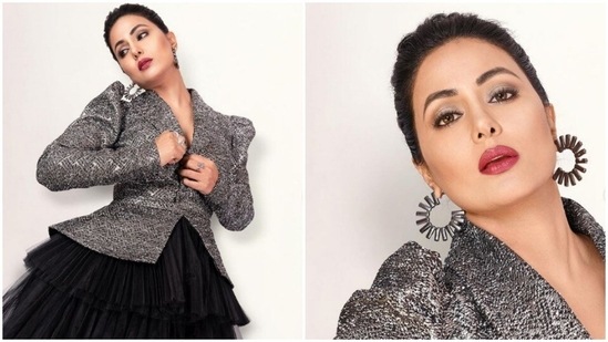 Hina Khan is a style icon. The actor keeps slaying fashion goals on a daily basis with snippets from her fashion diaries on her Instagram profile. A day back, Hina slayed fashion goals yet again with a slew of pictures from her recent fashion photoshoot. The pictures feature her in a stunning monochrome co-ord set. Take a look at the glimpses here:(Instagram/@realhinakhan)