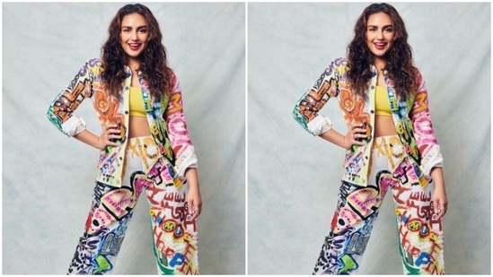 Huma’s fashion diaries are drool-worthy. A few days ago, Huma splashed colours on Instagram in a mutlicoloured co-ord set.(Instagram/@iamhumaq)