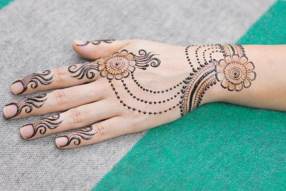 easy mehendi designs for hands latest 2022