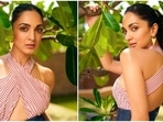Kiara Advani has kickstarted the promotions of her upcoming film Bhool Bhulaiya 2 which also stars Kartik Aaryan. The fashionista has been updating her fans with all her promotional looks through her social media. In her recent photos, the Sheershah actor can be seen acing the summer look in a denim checkered draped flared jumpsuit.(Instagram/@kiaraaliaadvani)