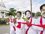 Students protest against the government in Colombo on Friday. (AFP)