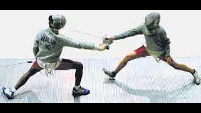 Panjab University fencer Sania grabbed top honours in the sabre individual event and clinched a gold medal during the second edition of the Khelo India University Games being held in Bengaluru (HT PHOTO)