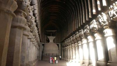 Karla caves in Pune district. (Hindustan Times) Karla caves in Pune district. (Hindustan Times)