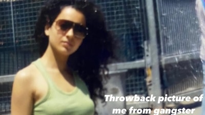 Kangana Ranaut shares a throwback pic. Kangana Ranaut shares a throwback pic.