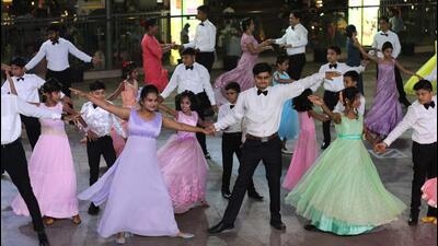 Members of Maargam Dance Academy perform during an event in the city, on Friday. (Ravindra Joshi/HT PHOTO)