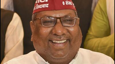 Nishad party president and Uttar Pradesh minister Sanjay Nishad said Hindustan is not a place for those who do not speak Hindi. (PTI) Nishad party president and Uttar Pradesh minister Sanjay Nishad said Hindustan is not a place for those who do not speak Hindi. (PTI)