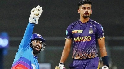Delhi Capitals Rishabh Pant appeals for the dismissal of Kolkata Knight Riders Shreyas Iyer (ANI) Delhi Capitals Rishabh Pant appeals for the dismissal of Kolkata Knight Riders Shreyas Iyer (ANI)