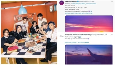 Airports across the world tweet lyrics to BTS songs.