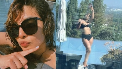 Priyanka Chopra shared some moments of her leisure time at her LA home on social media. Priyanka Chopra shared some moments of her leisure time at her LA home on social media.
