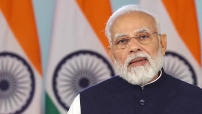 Prime Minister Narendra Modi addresses Semi-con India Conference. (Twitter/ANI)