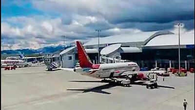 The flight rights between Srinagar and Sharjah five times a week has been allocated to the Go First airlines by the ministry of civil aviation. (HT File Photo)