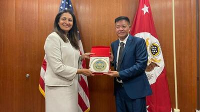 Penpa Tsering, the Sikyong or head of the Central Tibetan Administration (CTA), is currently in the US and made a courtesy call on Uzra Zeya in Washington on Monday. (TIBET.NET) Penpa Tsering, the Sikyong or head of the Central Tibetan Administration (CTA), is currently in the US and made a courtesy call on Uzra Zeya in Washington on Monday. (TIBET.NET)