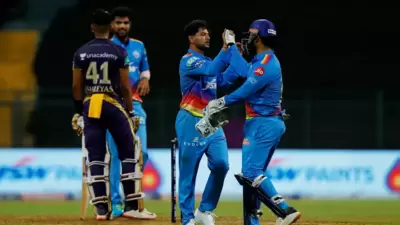 Kuldeep Yadav with Rishabh Pant. (IPL) Kuldeep Yadav with Rishabh Pant. (IPL)