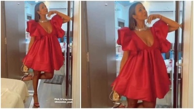 Malaika Arora earlier treated her fans with stunning photos of herself in a short red ruffled dress. (Instagram/@malaikaaroraofficial)