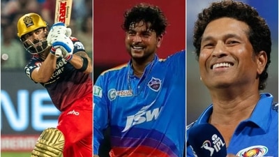 Virat Kohli (L), Kuldeep Yadav and Sachin Tendulkar (R) (PTI | IPLt20.com)