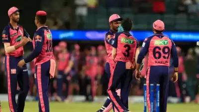 RR players in action. (IPL) RR players in action. (IPL)
