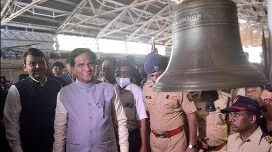 Minister of state for railways Raosaheb Danve at the inauguration of the renovated Byculla railway station on Friday. Satish Bate/HT Photo