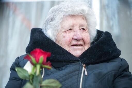 Nazi concentration camp survivor Anastasia Gulej. (AP Photo/Steffi Loos) (AP) Nazi concentration camp survivor Anastasia Gulej. (AP Photo/Steffi Loos) (AP)
