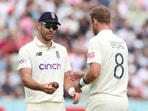 England's James Anderson and Stuart Broad.