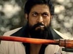 Yash in a still from KGF: Chapter 2.